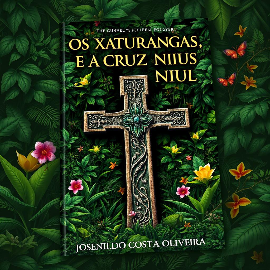 A stunning book cover design for the novel 'OS XATURANGAS E A CRUZ DE NIUL' by Josenildo Costa Oliveira