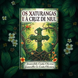 An artistic book cover design for the novel 'OS XATURANGAS E A CRUZ DE NIUL' by Josenildo Costa Oliveira
