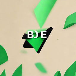 Generate a standalone abstract logo for the brand 'BDE', focusing on elements of high energy, dynamism, and the colors black and green.