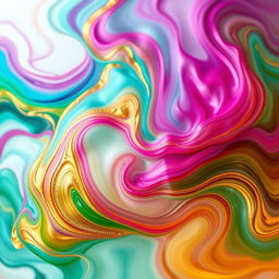 An abstract representation of unique color fusion, featuring a vibrant mix of swirling, vivid hues