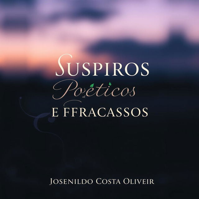 An elegant and thought-provoking book cover for 'SUSPIROS POÉTICOS E FRACASSOS' by author Josenildo Costa Oliveira