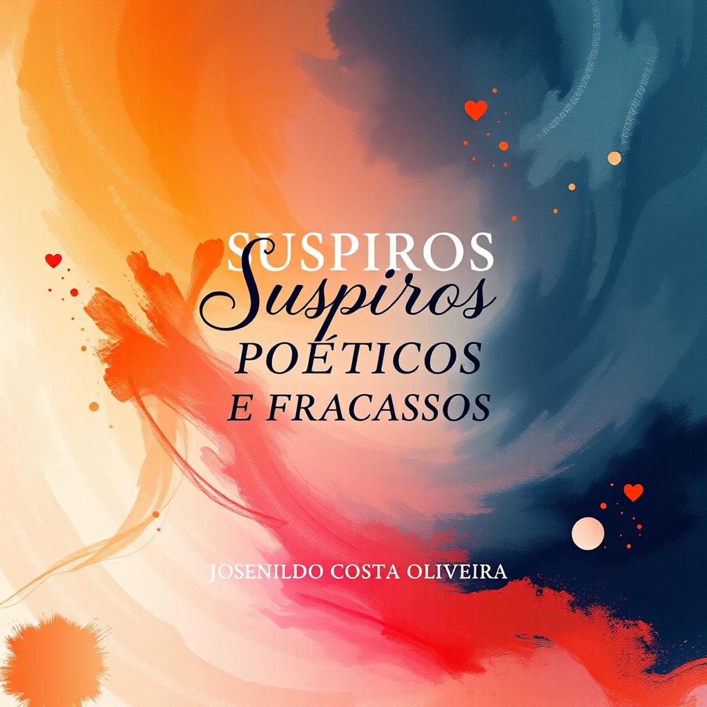 An artistic book cover for 'SUSPIROS POÉTICOS E FRACASSOS' by Josenildo Costa Oliveira