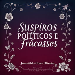 A visually striking book cover for 'SUSPIROS POÉTICOS E FRACASSOS' by Josenildo Costa Oliveira