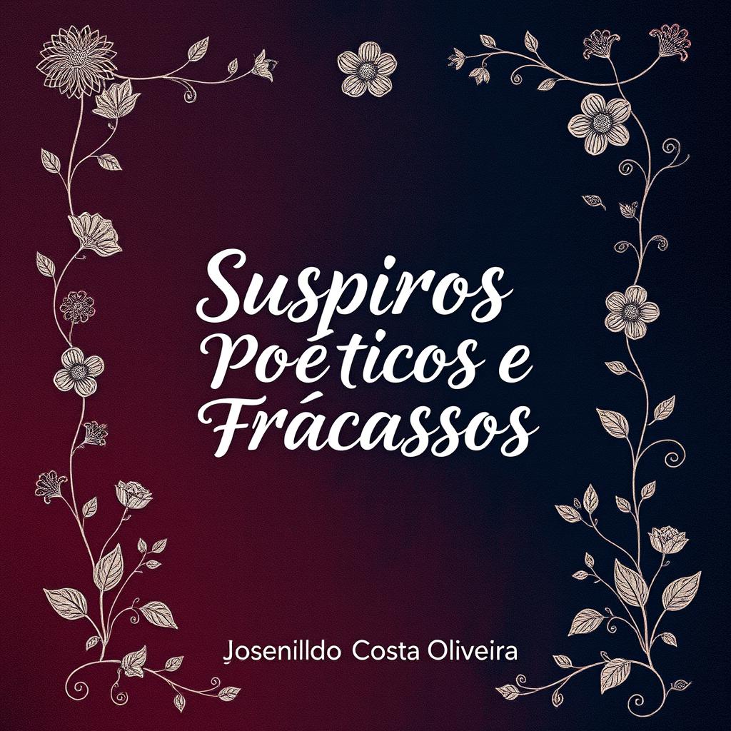 A visually striking book cover for 'SUSPIROS POÉTICOS E FRACASSOS' by Josenildo Costa Oliveira