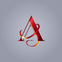 A visually appealing logo design featuring a stylized and artistic letter 'A' as the main focus