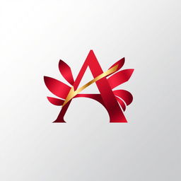 A visually appealing logo design featuring a stylized and artistic letter 'A' as the main focus
