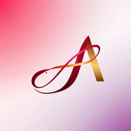 A visually appealing logo design featuring a stylized and artistic letter 'A' as the main focus