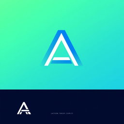 A modern and sleek logo design featuring the letter 'A' as the central focus
