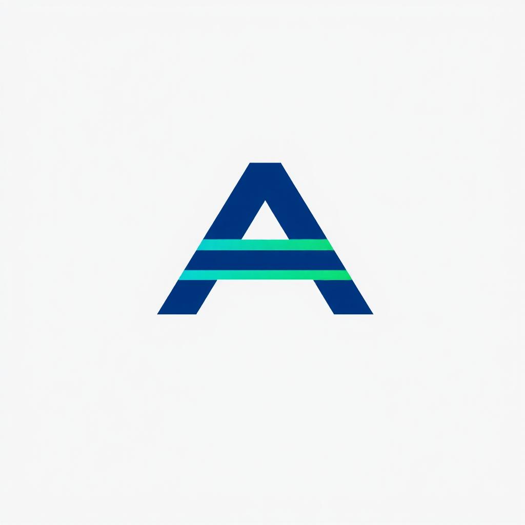 A modern and sleek logo design featuring the letter 'A' as the central focus