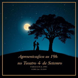 A stunning and romantic image for a folder cover, showcasing a couple kissing atop a hill under a beautifully starry night sky