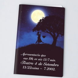 An enchanting image of a couple kissing on top of a hill at night, surrounded by a serene atmosphere