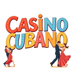 An illustration featuring the words 'Casino Cubano' in bold and colorful letters