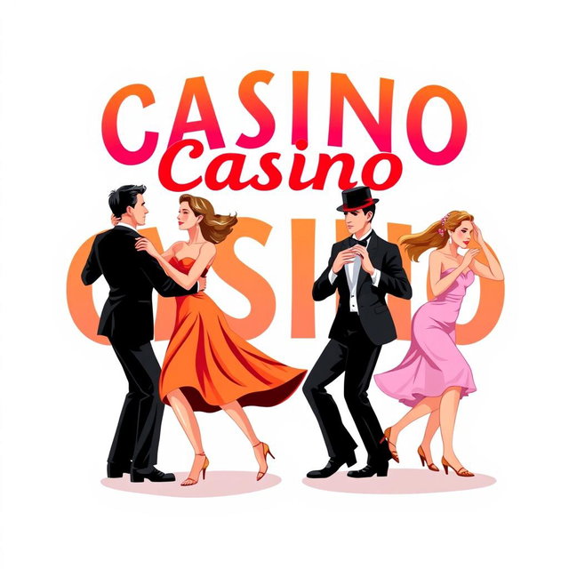 An illustration featuring the words 'Casino Cubano' in bold and colorful letters