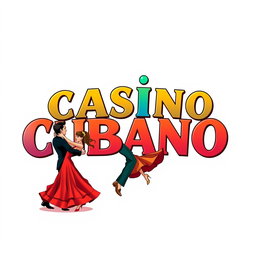 An illustration featuring the words 'Casino Cubano' in a bold, colorful font