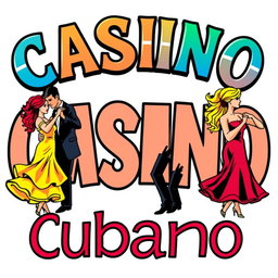 An illustration featuring the words 'Casino Cubano' in a bold, colorful font