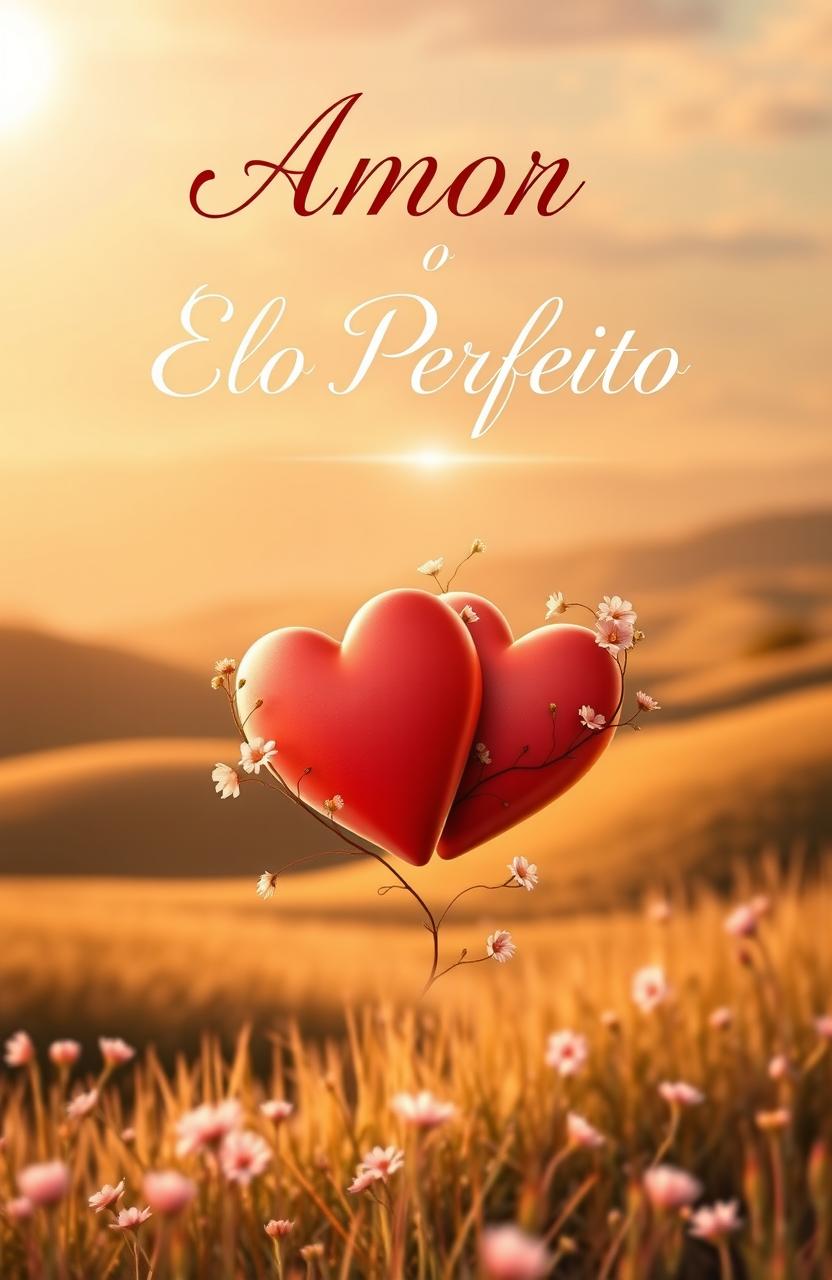 A captivating book cover design for a biblical book titled "Amor o Elo Perfeito"