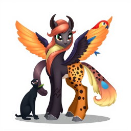 A full-body character in the style of My Little Pony: Friendship is Magic