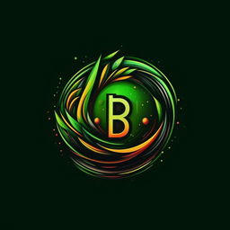 Redefine the 'BDE' logo, keeping it vibrant and energetic, but in a streamlined vector-graphic style, using dominant tones of black and green.