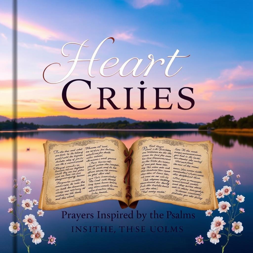 A beautifully designed book cover for 'Heart Cries: Prayers Inspired by the Psalms'