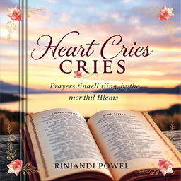 A beautifully designed book cover for 'Heart Cries: Prayers Inspired by the Psalms' by Rinandi Powell