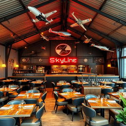 Um restaurante temático de aviação chamado ‘Skyline Hangar 88’