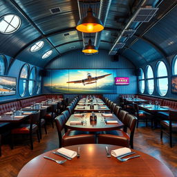 Um restaurante temático de aviação inovador chamado ‘Skyline Hangar 88’