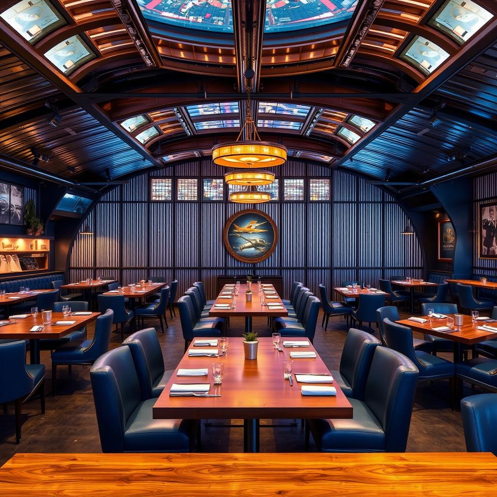 Um restaurante temático de aviação inovador chamado ‘Skyline Hangar 88’