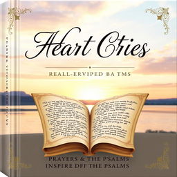 A beautifully designed book cover for 'Heart Cries: Prayers Inspired by the Psalms'