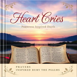 A beautifully designed book cover for 'Heart Cries: Prayers Inspired by the Psalms'