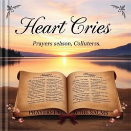 A beautifully designed book cover for 'Heart Cries: Prayers Inspired by the Psalms'