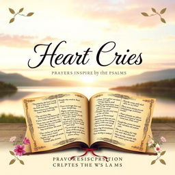 A beautifully designed book cover for 'Heart Cries: Prayers Inspired by the Psalms'