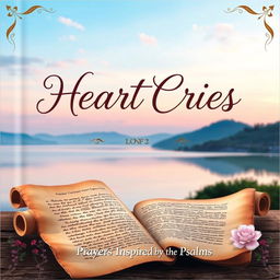 A beautifully designed book cover for 'Heart Cries: Prayers Inspired by the Psalms'