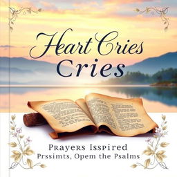 A beautifully designed book cover for 'Heart Cries: Prayers Inspired by the Psalms'