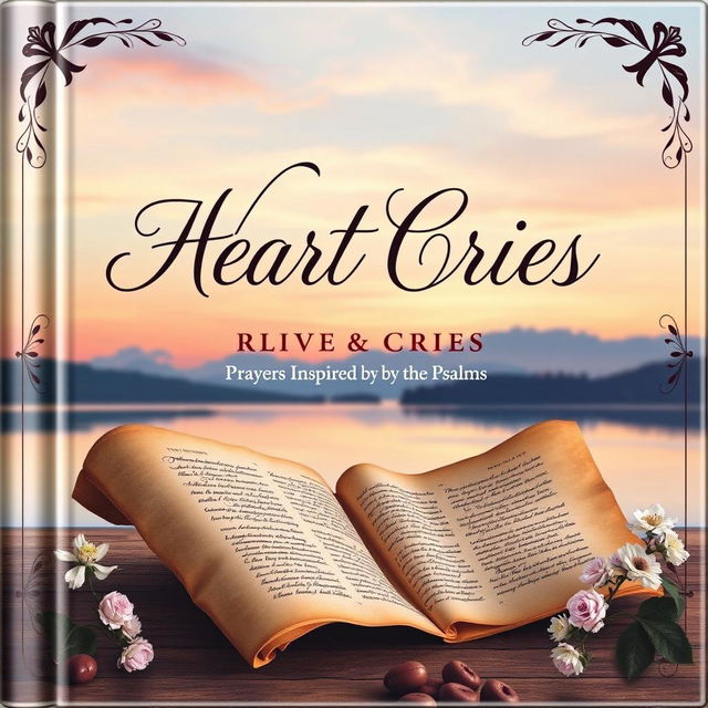 A beautifully designed book cover for 'Heart Cries: Prayers Inspired by the Psalms'