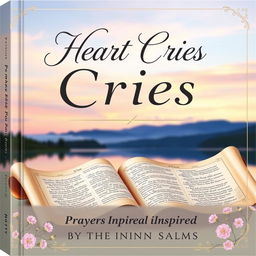 A beautifully designed book cover for 'Heart Cries: Prayers Inspired by the Psalms'
