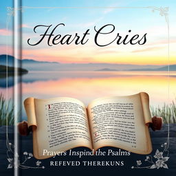 A beautifully designed book cover for 'Heart Cries: Prayers Inspired by the Psalms'