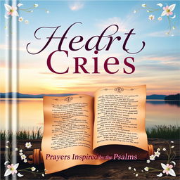 A beautifully designed book cover for 'Heart Cries: Prayers Inspired by the Psalms'