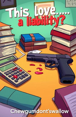 A cartoonish book cover for the title "This love