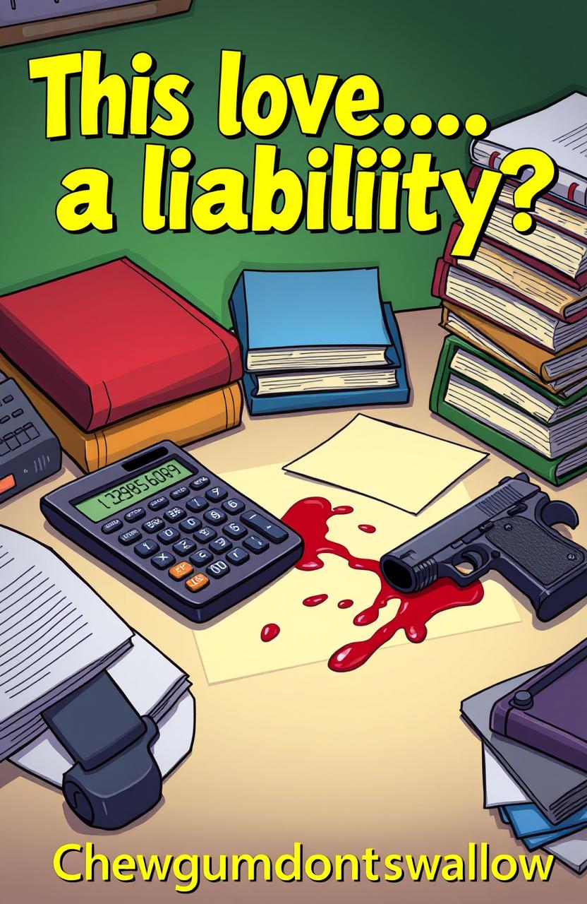 A cartoonish book cover for the title "This love