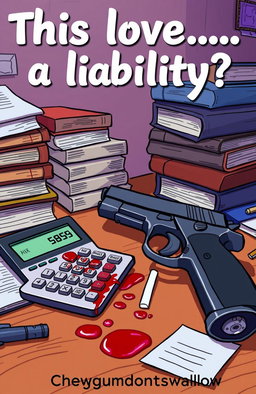 A cartoonish book cover for the title "This love