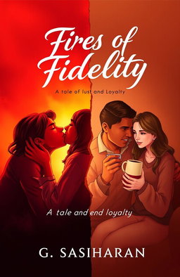 A book cover illustration for 'Fires of Fidelity: A Tale of Lust and Loyalty'