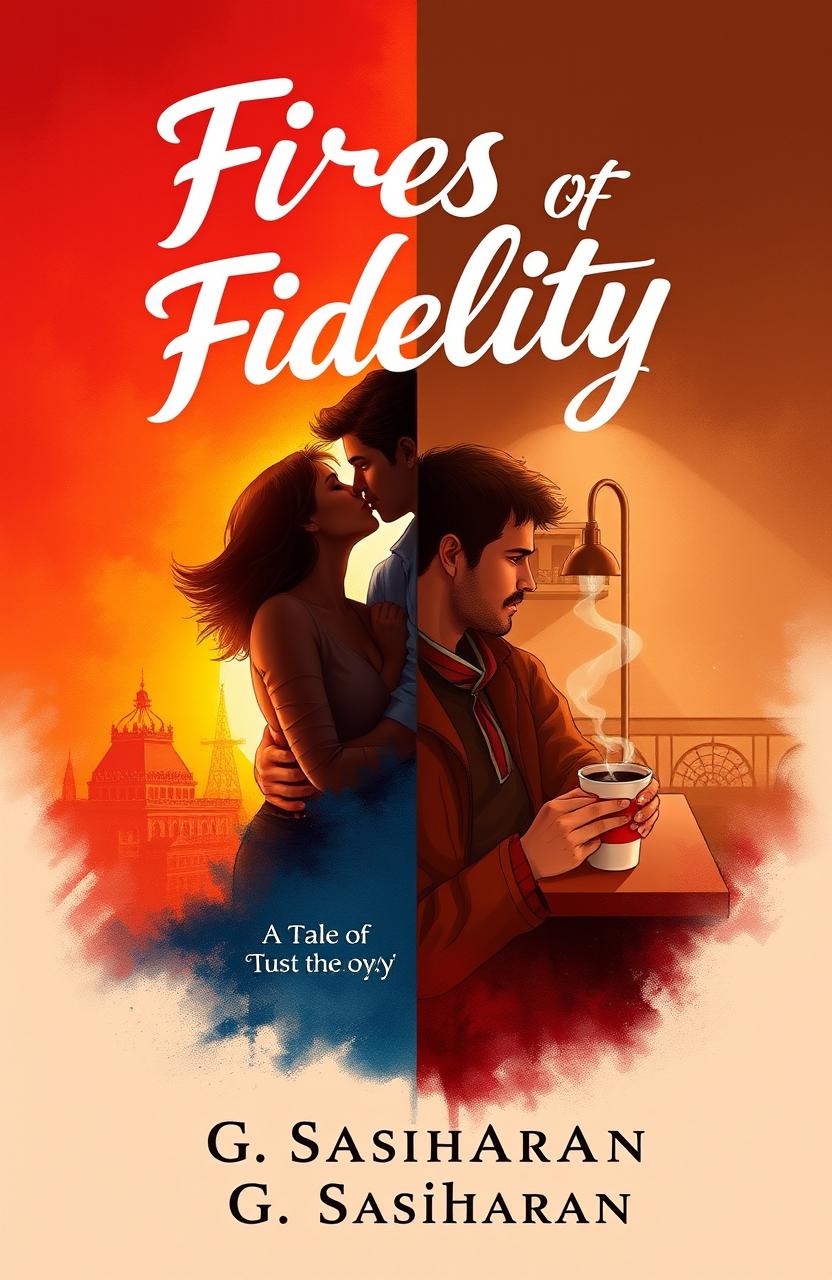 A book cover illustration for 'Fires of Fidelity: A Tale of Lust and Loyalty'