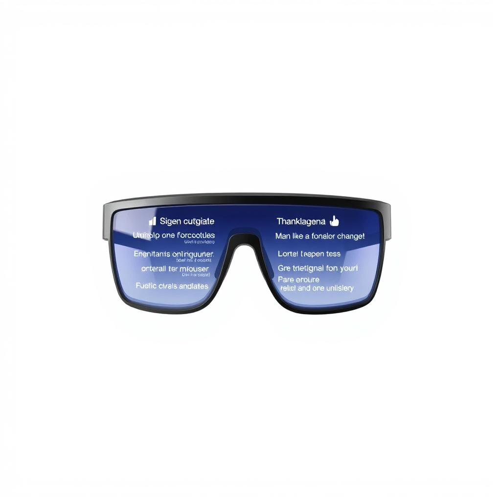An automatic sign language translation system utilizing artificial intelligence and augmented reality glasses, showcasing a sleek, modern design