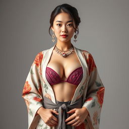 A full-body portrait of a 25-year-old supermodel, representing China, exuding confidence and class