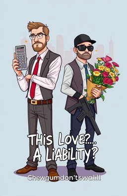 A quirky book cover design for the fictional book titled "This Love