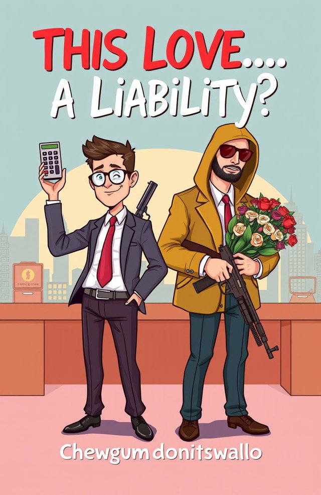 A quirky book cover design for the fictional book titled "This Love