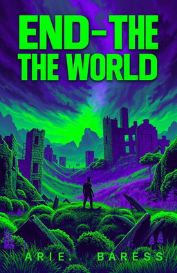A captivating sci-fi book cover depicting an end-of-the-world theme