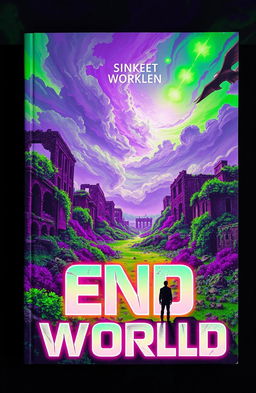 A captivating sci-fi book cover depicting an end-of-the-world theme