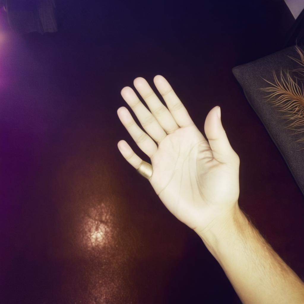 Realistic Hand in Golden Grass - A Tranquil AI Art Creation