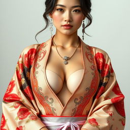 A full-body portrait of a 25-year-old Chinese supermodel exuding confidence and class